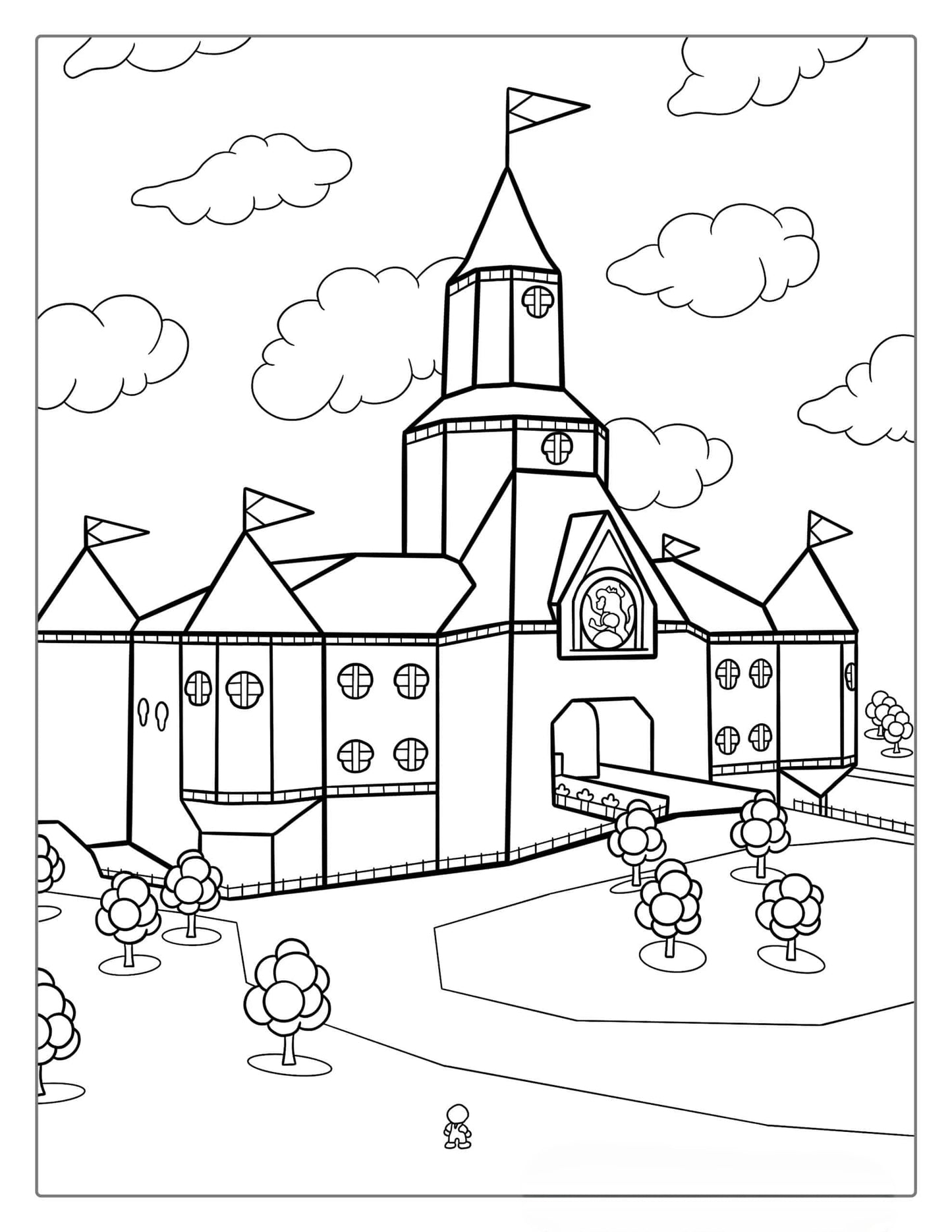 Princess Peach Coloring Page