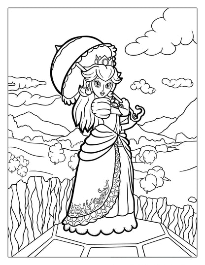 Princess Peach Coloring Page