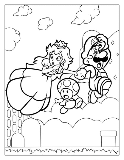 Princess Peach Coloring Page